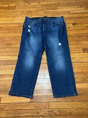 Torrid Womens Bombshell Straight Jeans Plus Sz 26 26R Blue Comfort Waist Denim